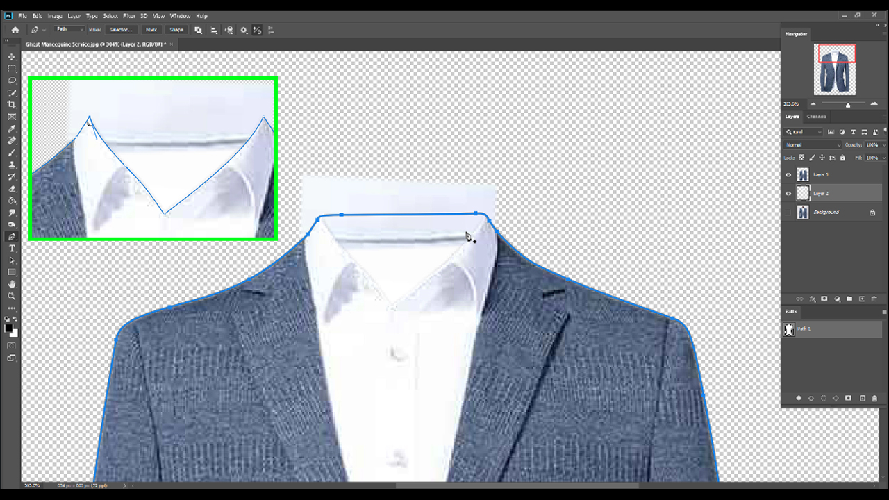 Photoshop Image Ghost Mannequin Effect Services